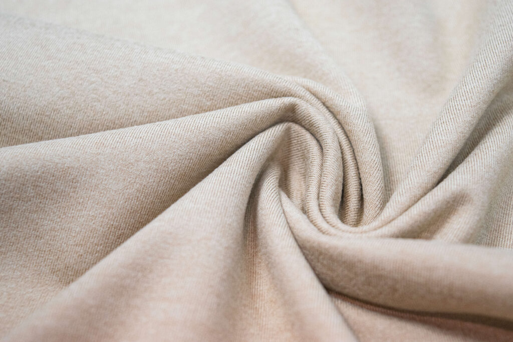 Beige fabric texture close-up