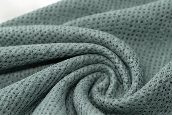 XWT1508 two-tone mini waffle moisture-wicking fabric in sage grey
